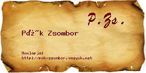Pók Zsombor névjegykártya